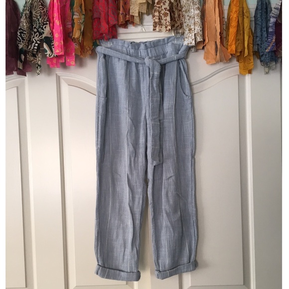 Free People Paperbag Linen Pants - Picture 8 of 8